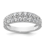 Lab-Grown Diamond Row Band in 14K White Gold, 3.2mm (1 1/4 ct. tw.), Size 7 - Sophia Jewelers
