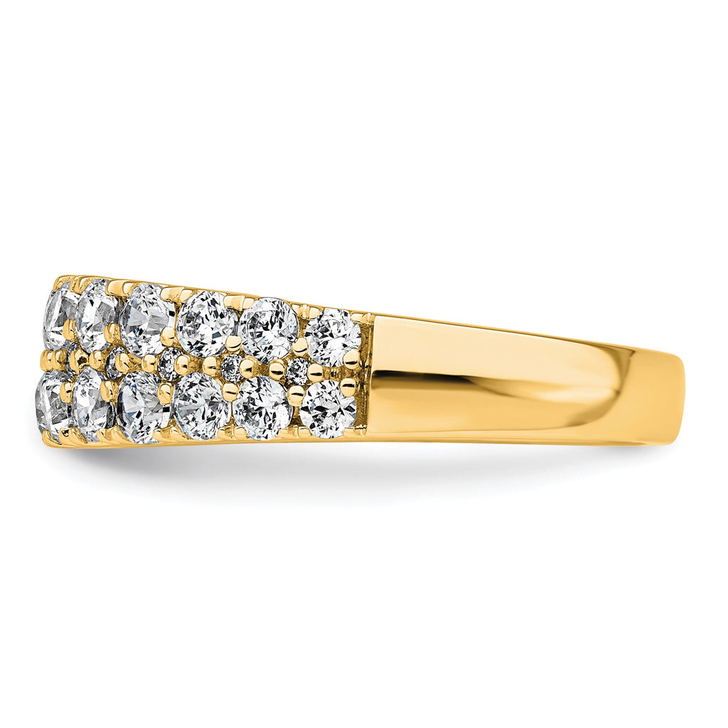 Lab-Grown Diamond Row Band in 14K Yellow Gold, 3.2mm (1 1/4 ct. tw.), Size 7 - Sophia Jewelers