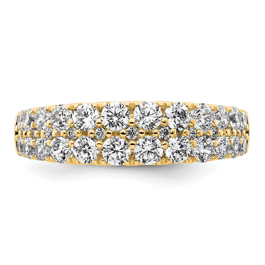 Lab-Grown Diamond Row Band in 14K Yellow Gold, 3.2mm (1 1/4 ct. tw.), Size 7 - Sophia Jewelers