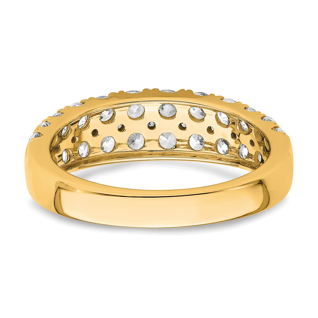 Lab-Grown Diamond Row Band in 14K Yellow Gold, 3.2mm (1 1/4 ct. tw.), Size 7 - Sophia Jewelers