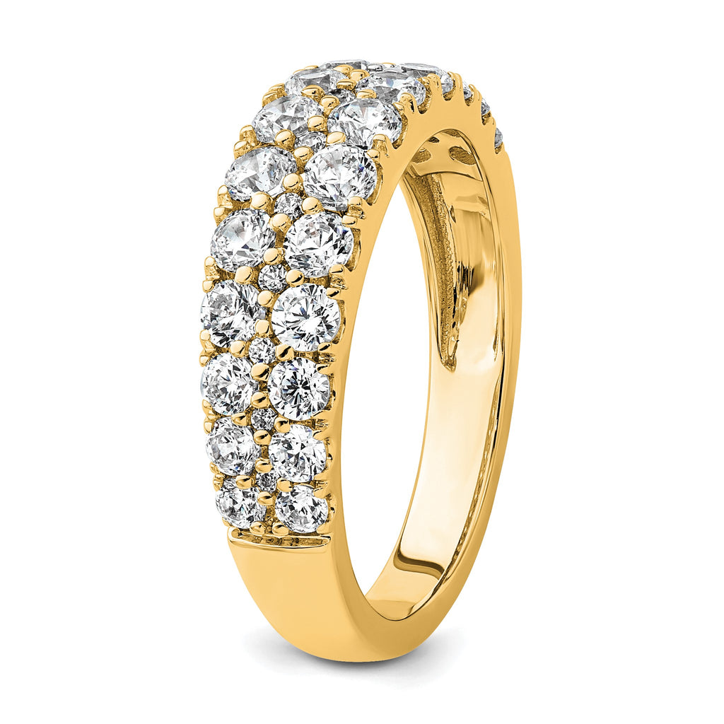 Lab-Grown Diamond Row Band in 14K Yellow Gold, 3.2mm (1 1/4 ct. tw.), Size 7 - Sophia Jewelers