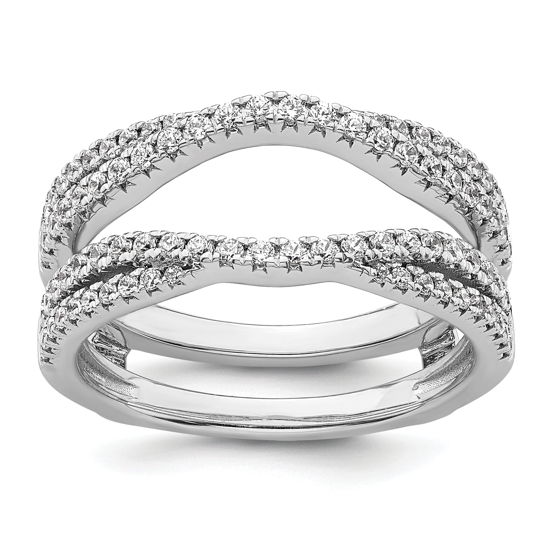 14k White Gold 5/8 carat Lab Grown Diamond VS+ F+ Complete Ring Guard Main image