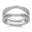 14k White Gold 5/8 carat Lab Grown Diamond VS+ F+ Complete Ring Guard