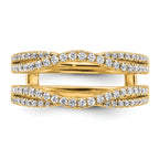 14k 5/8 carat Lab Grown Diamond VS+ F+ Complete Ring Guard