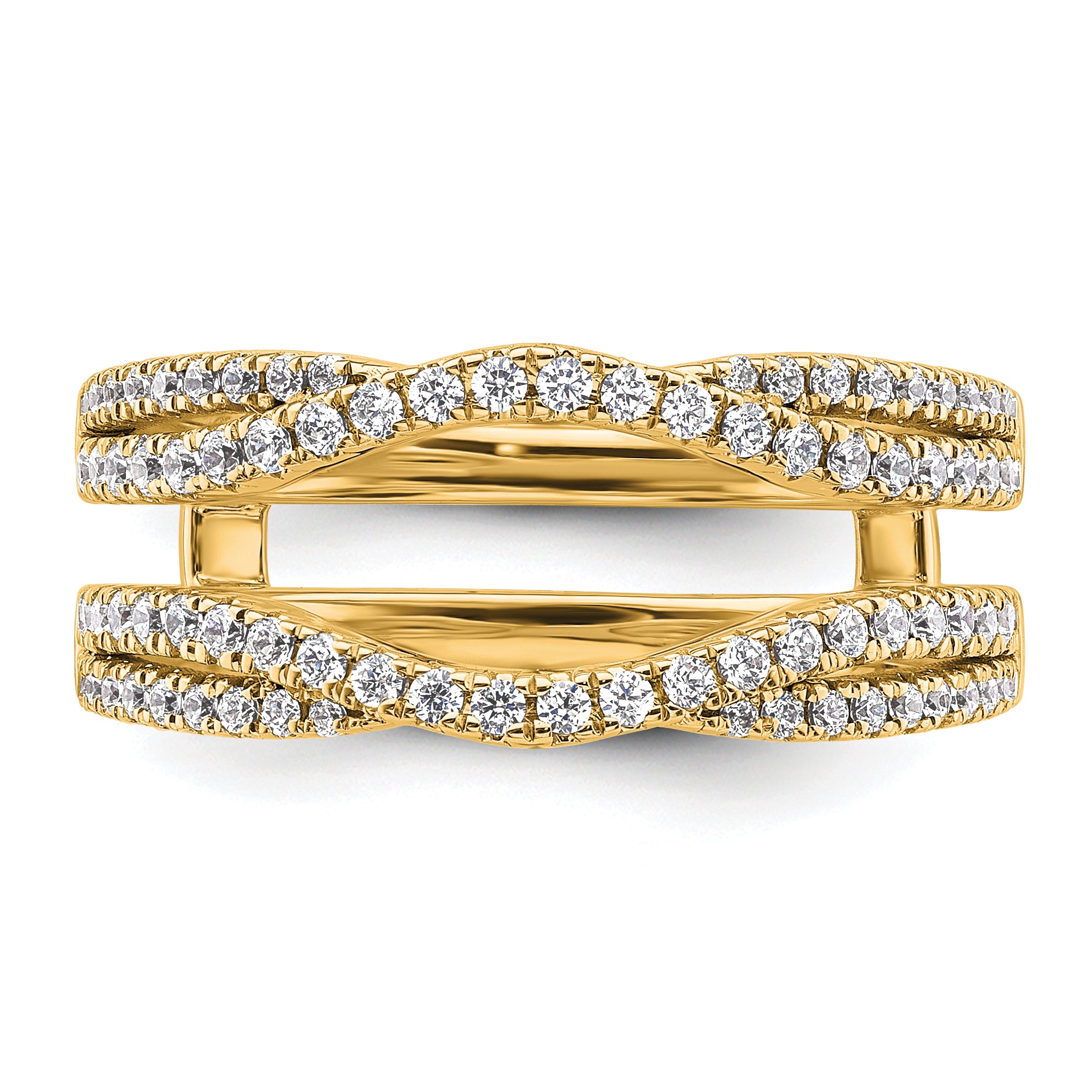 14k 5/8 carat Lab Grown Diamond VS+ F+ Complete Ring Guard