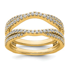 14k 5/8 carat Lab Grown Diamond VS+ F+ Complete Ring Guard