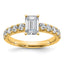 Emerald-Cut Lab-Grown Diamond Engagement Ring in 14K Yellow Gold (1 3/4 ct. tw.), Size 7 - Sophia Jewelers