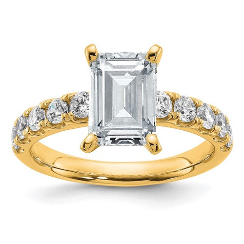 Emerald-Cut Lab-Grown Diamond Engagement Ring in 14K Yellow Gold (2 3/4 ct. tw.), Size 7 - Sophia Jewelers Main image