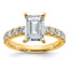 Emerald-Cut Lab-Grown Diamond Engagement Ring in 14K Yellow Gold (2 3/4 ct. tw.), Size 7 - Sophia Jewelers