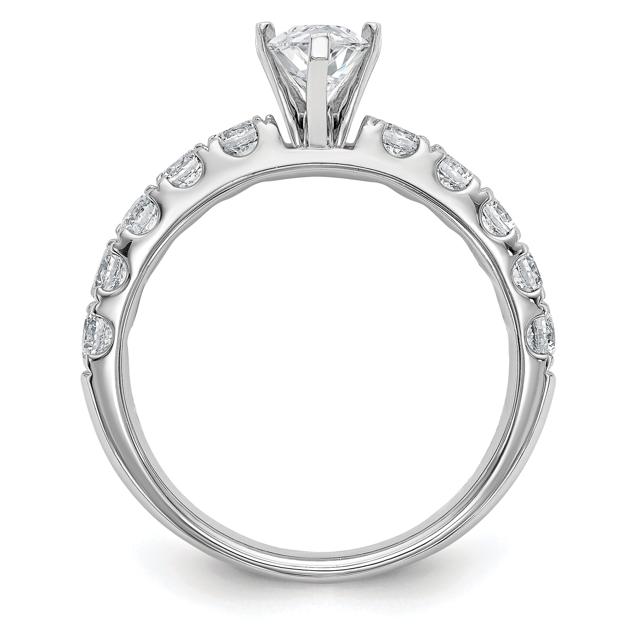 14k Certified 1 3/4 carat Lab Grown Diamond VS+ F+ Marquise Complete Engagement Ring