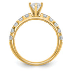 14k Certified 1 3/4 carat Lab Grown Diamond VS+ F+ Marquise Complete Engagement Ring