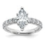 14k Certified 2 1/5 carat Lab Grown Diamond VS+ F+ Marquise Complete Engagement Ring