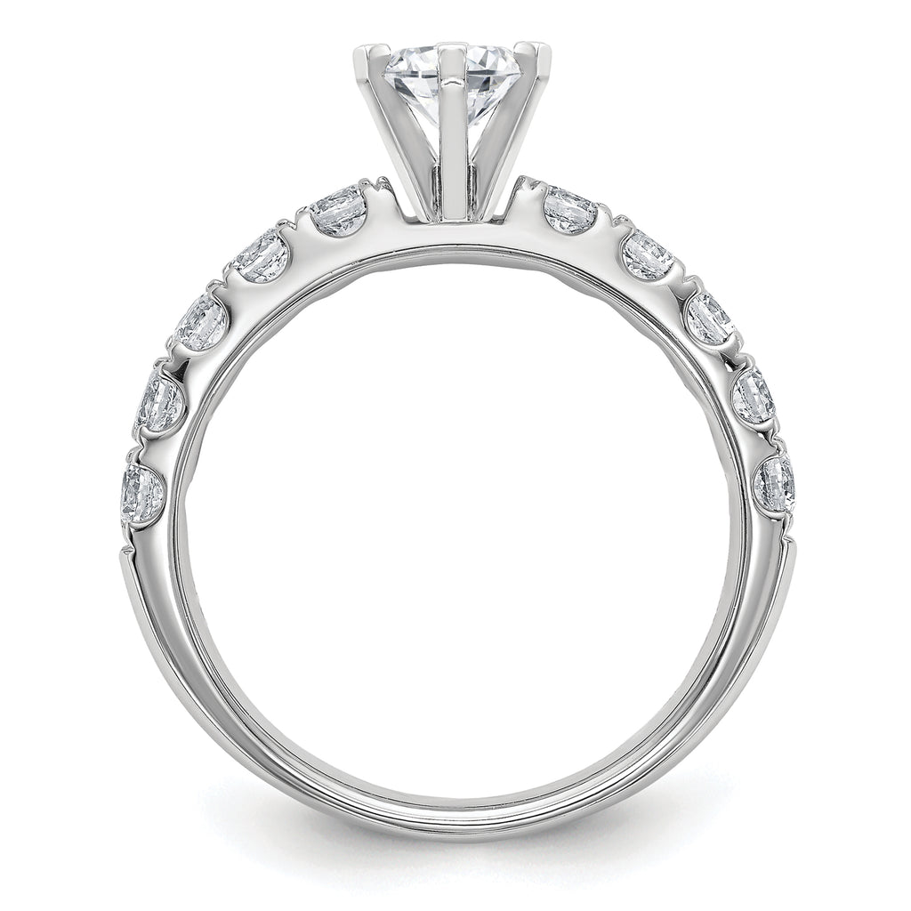 14k White Gold Certified 1 3/4 carat Lab Grown Diamond VS+ F+ Oval Complete Engagement Ring