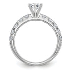 14k White Gold Certified 1 3/4 carat Lab Grown Diamond VS+ F+ Oval Complete Engagement Ring