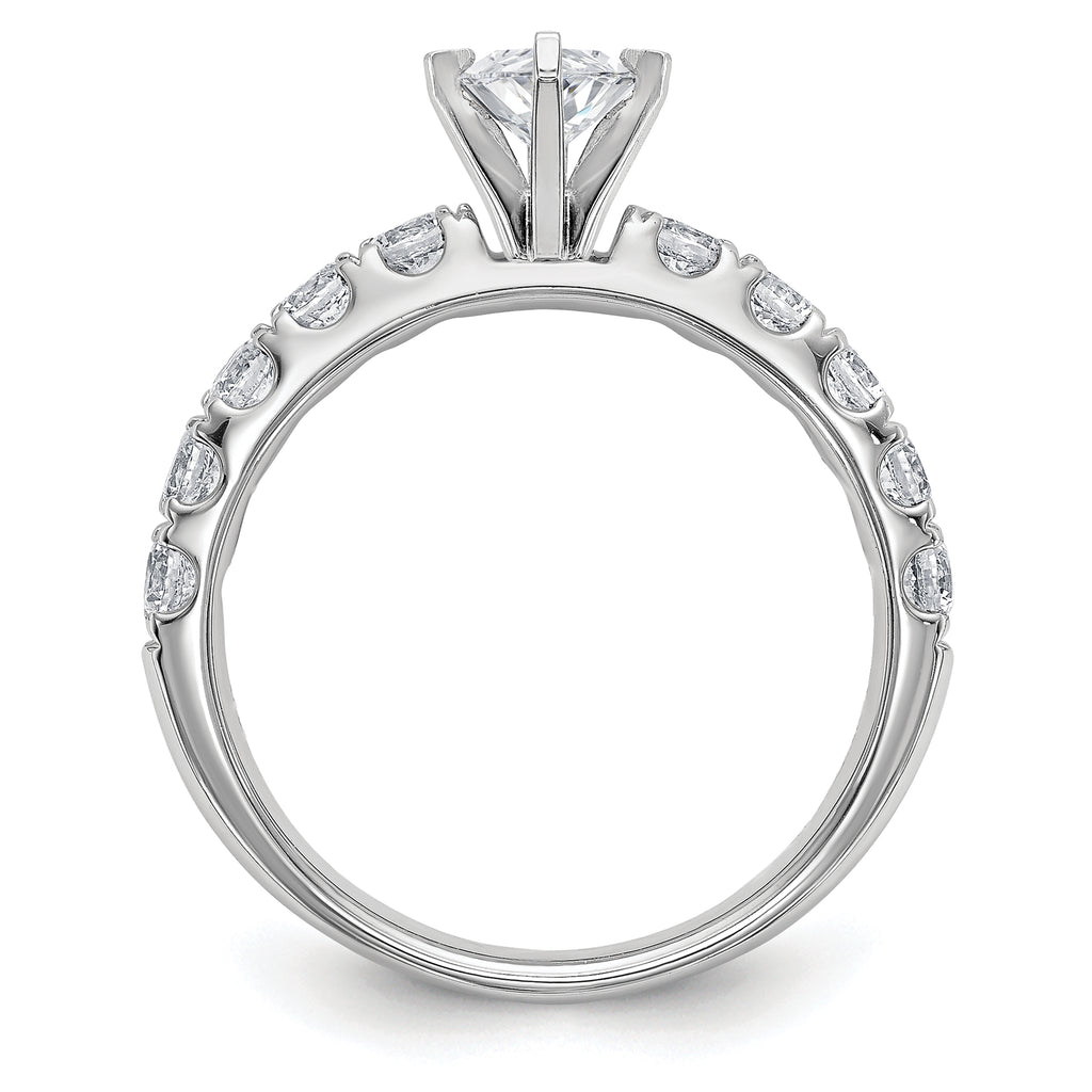 14k White Gold 1 3/4 carat Certified Lab Grown Diamond VS+ F+ Pear Complete Engagement Ring