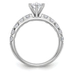 14k White Gold 1 3/4 carat Certified Lab Grown Diamond VS+ F+ Pear Complete Engagement Ring