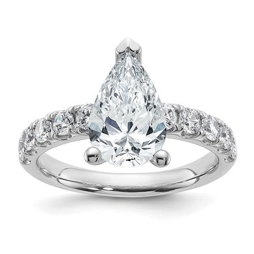 Pear Lab-Grown Diamond Engagement Ring in 14K White Gold (2 3/4 ct. tw.), Size 7 - Sophia Jewelers