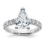 Pear Lab-Grown Diamond Engagement Ring in 14K White Gold (3 3/4 ct. tw.), Size 7 - Sophia Jewelers