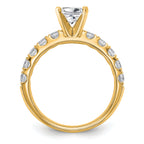 14k Certified 1 3/4 carat Lab Grown Diamond VS+ F+ Princess Complete Engagement Ring