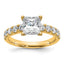 Princess-Cut Lab-Grown Diamond Engagement Ring in 14K Yellow Gold (3 3/4 ct. tw.), Size 7 - Sophia Jewelers