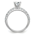 14k White Gold Certified 1 5/8 carat Lab Grown Diamond VS+ F+ Round Complete Engagement Ring