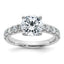 Pave Round Lab-Grown Diamond Engagement Ring in 14K White Gold (2 3/4 ct. tw.), Size 7 - Sophia Jewelers