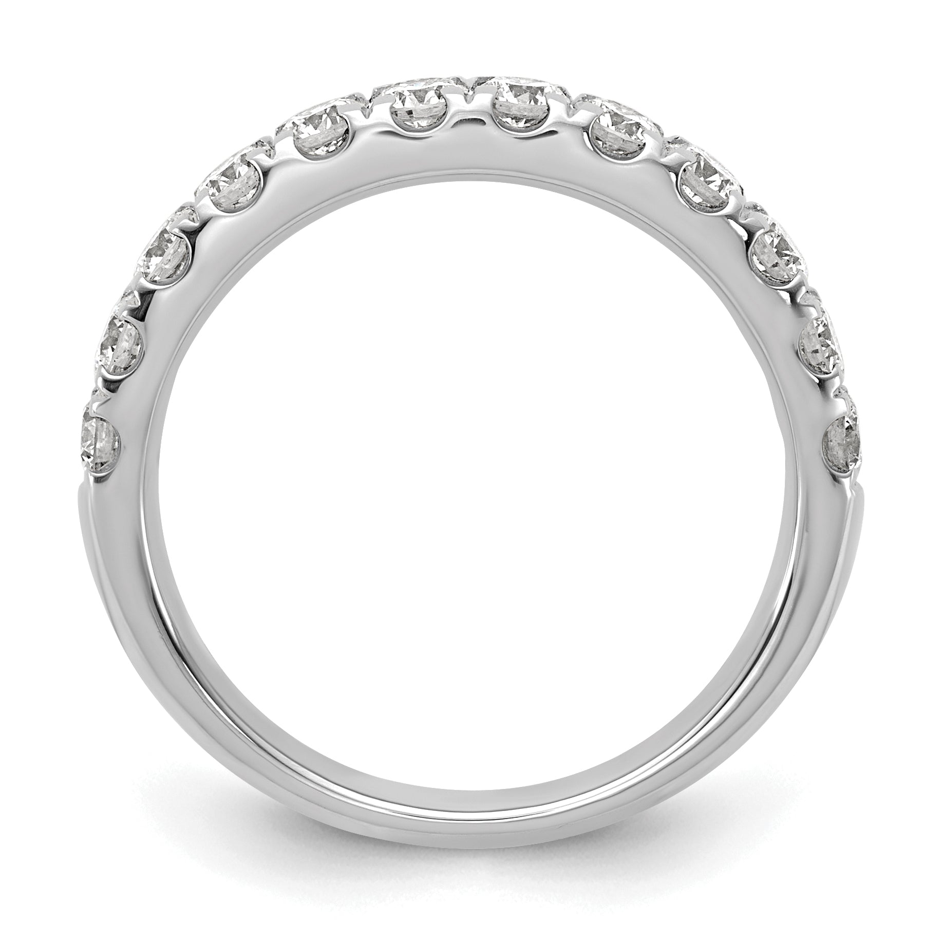 14k White Gold 7/8 carat Lab Grown Diamond VS+ F+ Complete Wedding Band