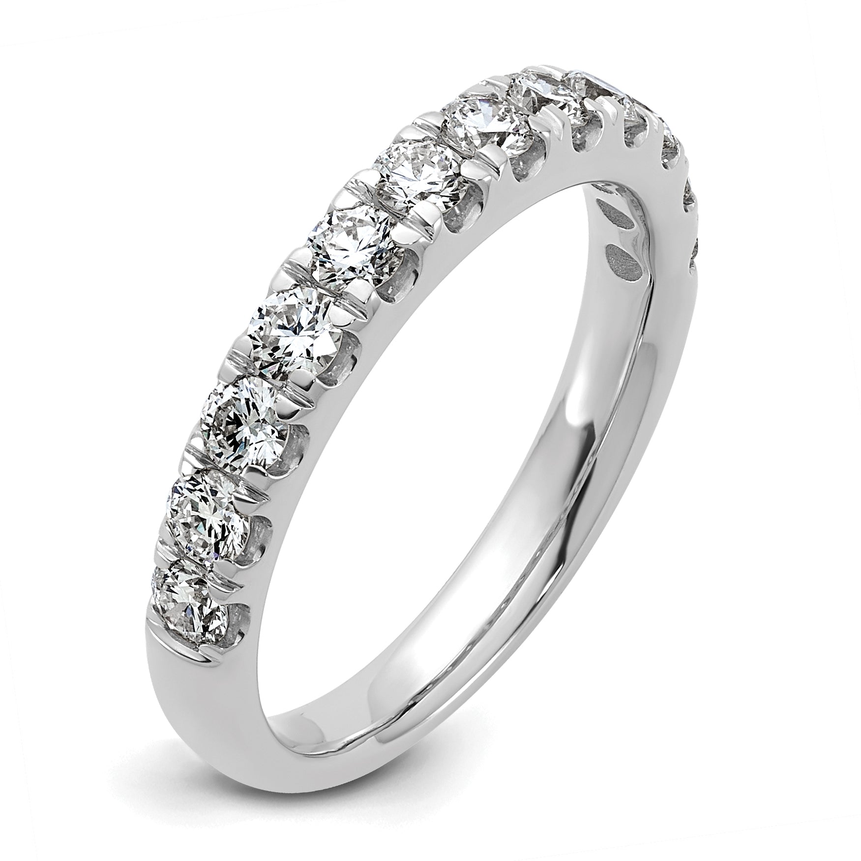 14k White Gold 7/8 carat Lab Grown Diamond VS+ F+ Complete Wedding Band