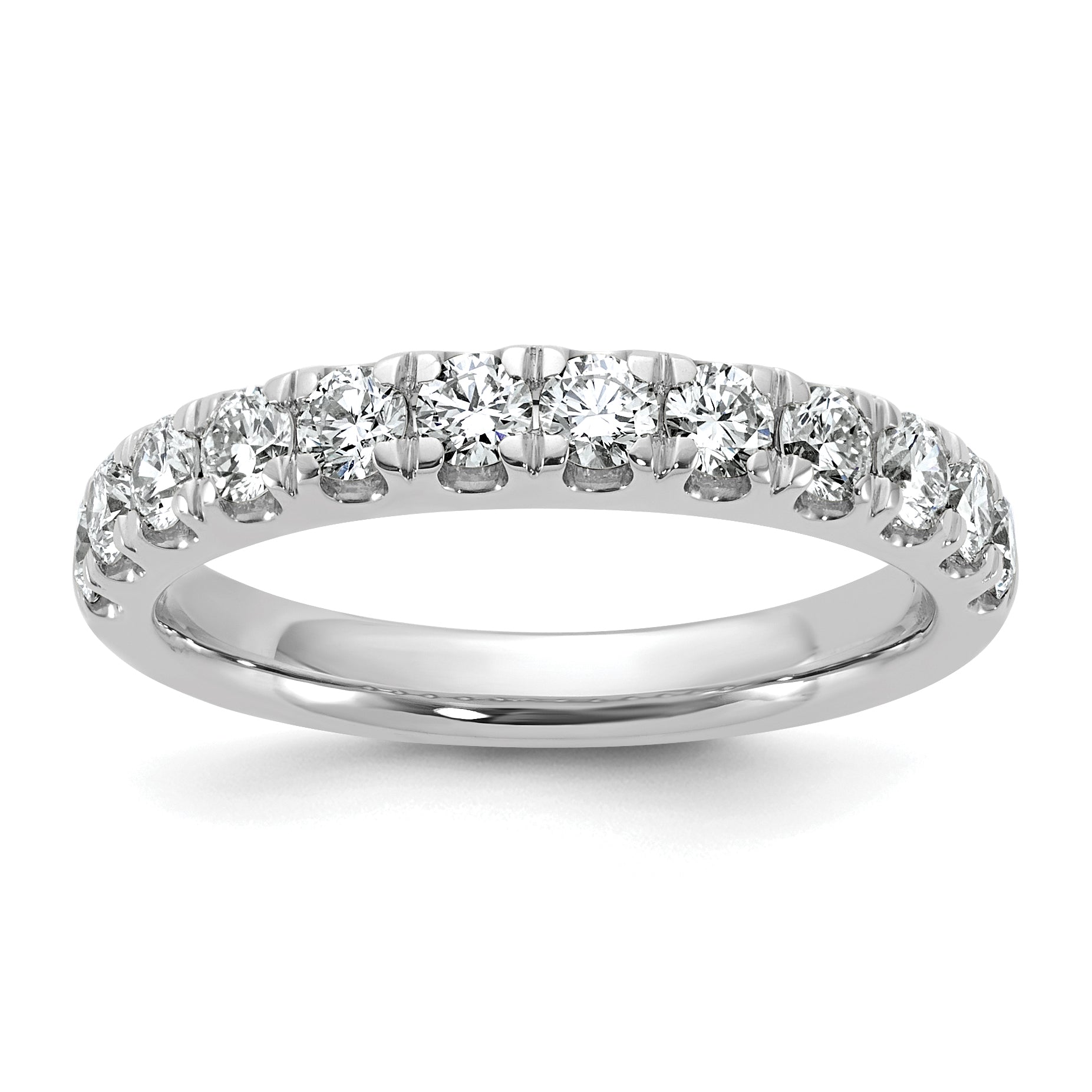 14k White Gold 7/8 carat Lab Grown Diamond VS+ F+ Complete Wedding Band Main image