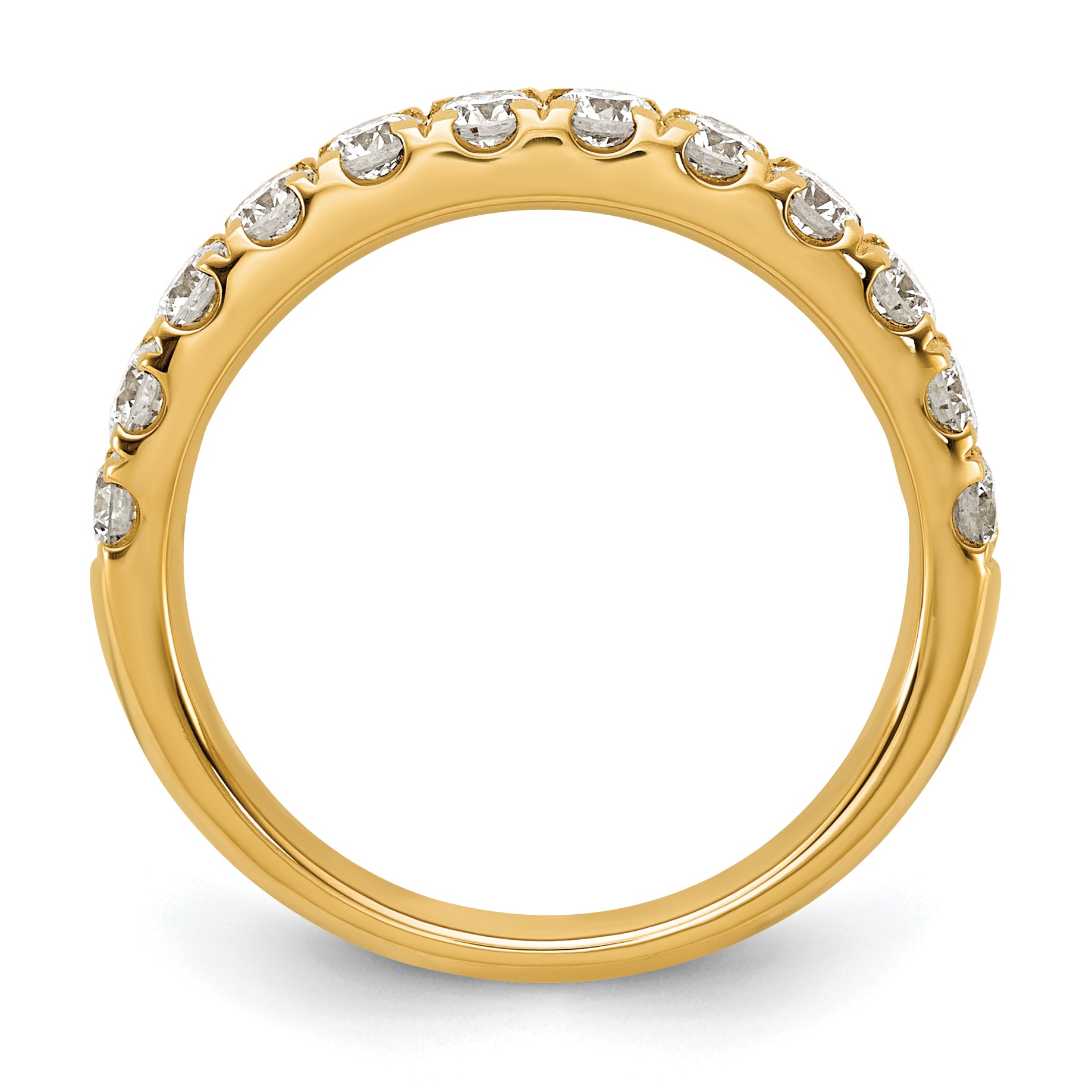 14k 7/8 carat Lab Grown Diamond VS+ F+ Complete Wedding Band Secondary image