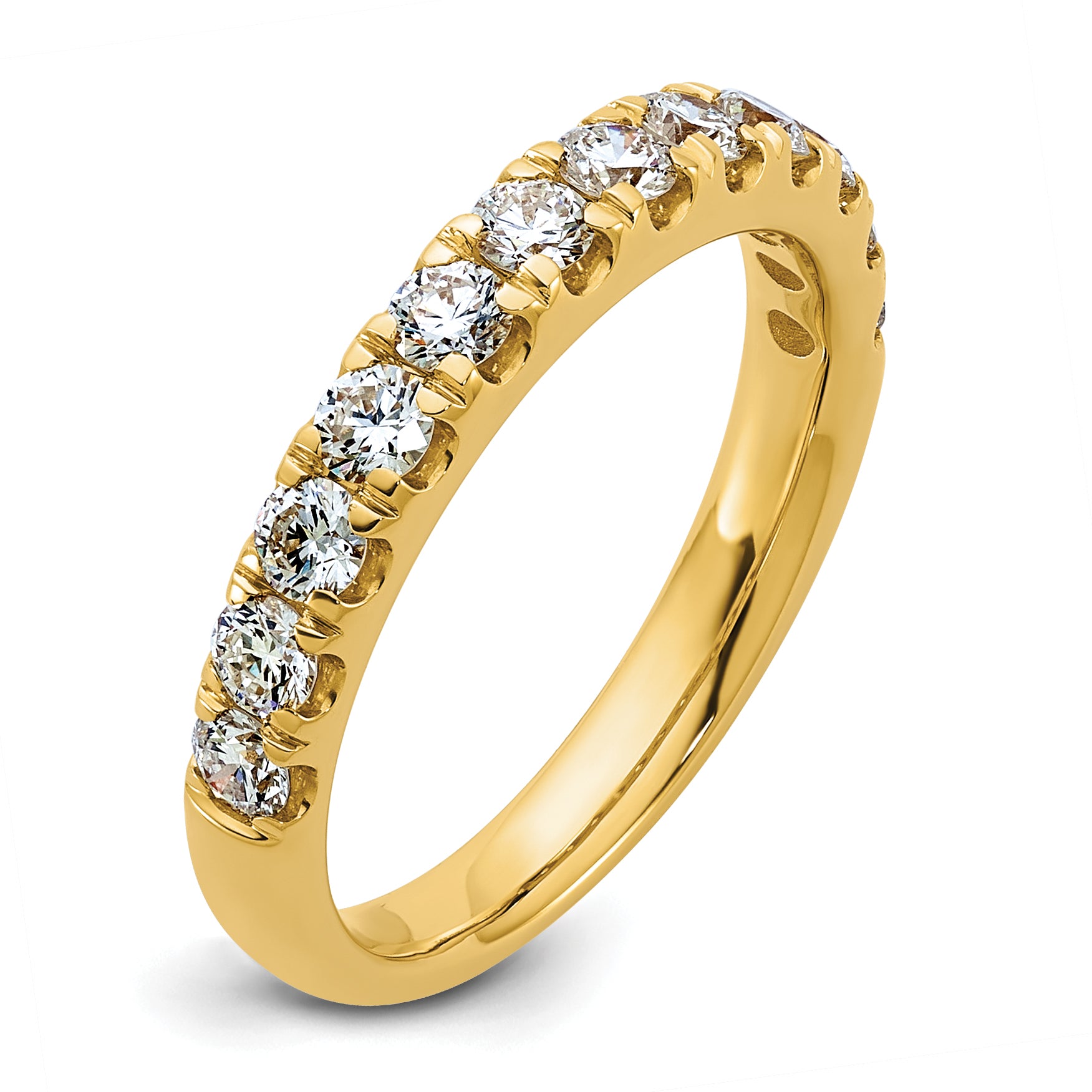 14k 7/8 carat Lab Grown Diamond VS+ F+ Complete Wedding Band