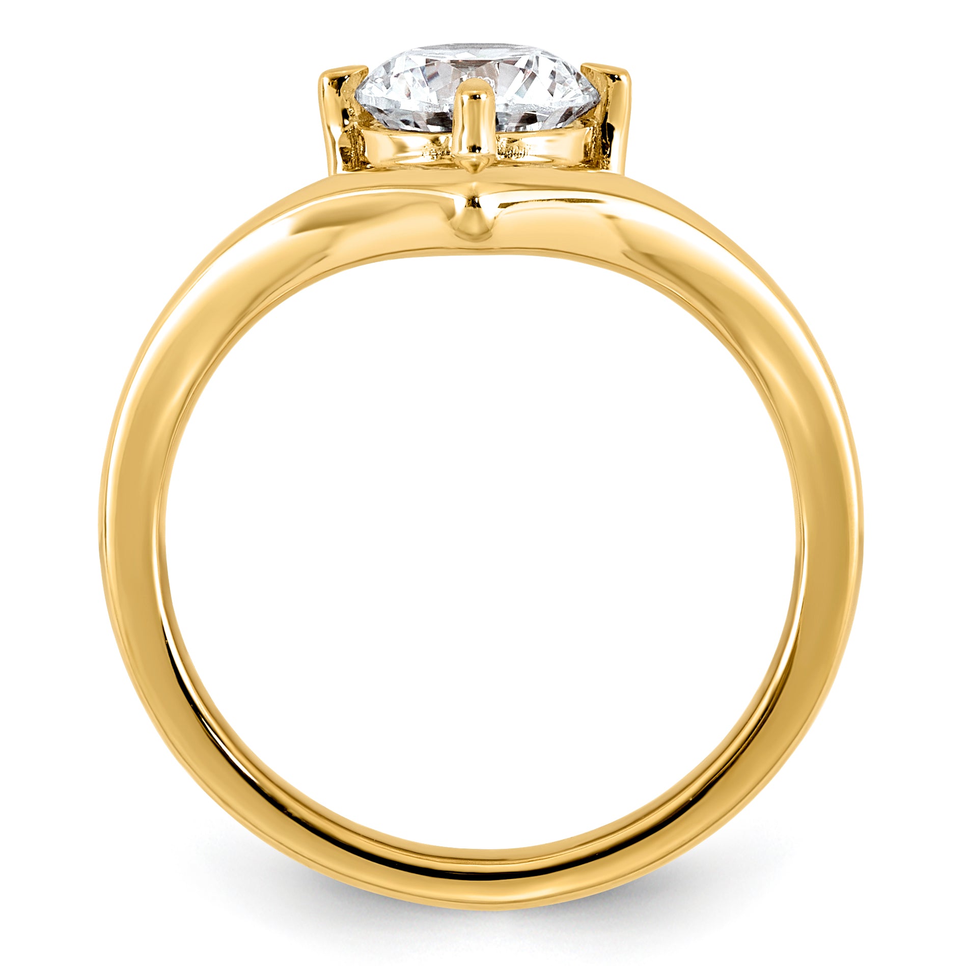 14ky Round Certified Lab Grown VS/SI+ G+ Complete Diamond Ring