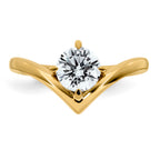 14ky Round Certified Lab Grown VS/SI+ G+ Complete Diamond Ring