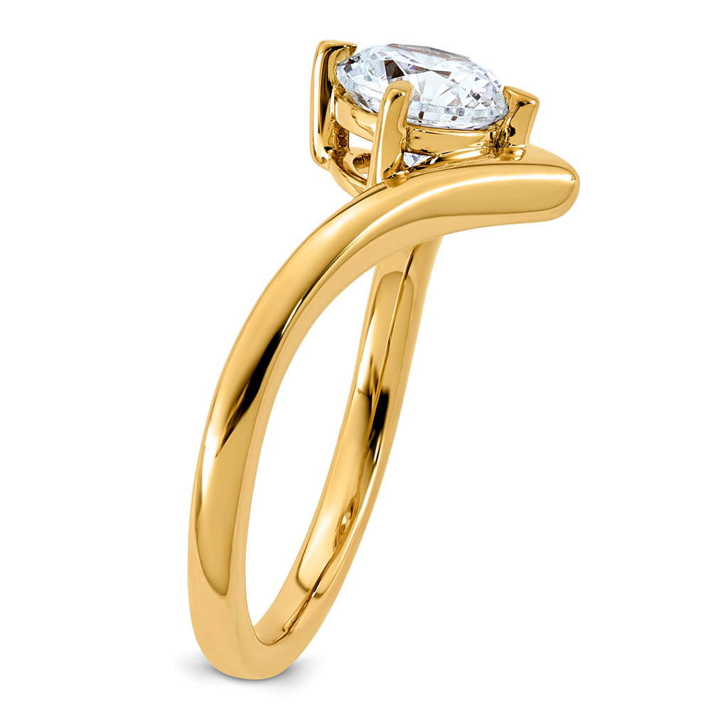 14ky Round Certified Lab Grown VS/SI+ G+ Complete Diamond Ring