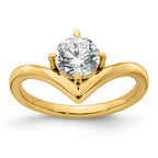 14ky Round Certified Lab Grown VS/SI+ G+ Complete Diamond Ring