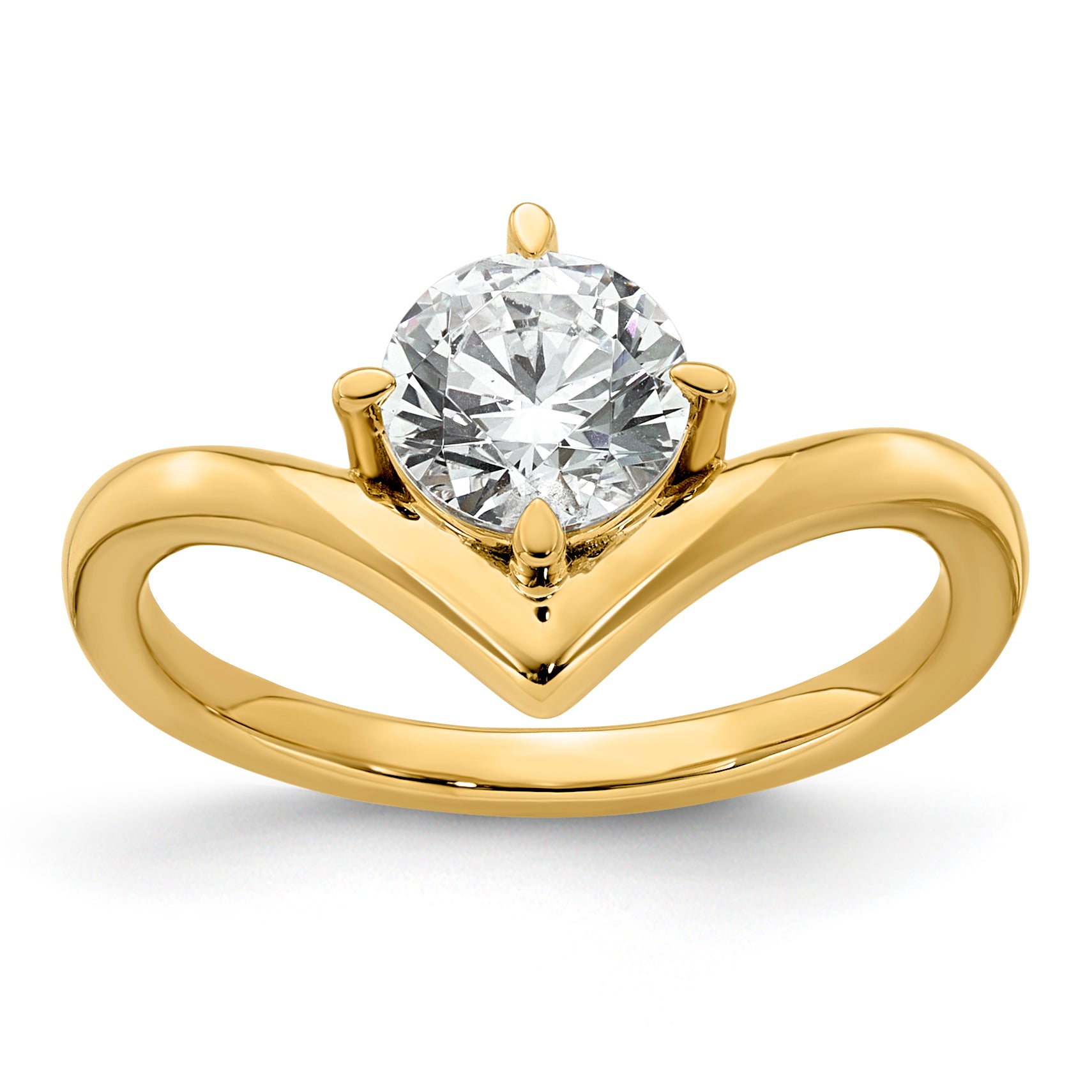 14ky Round Certified Lab Grown VS/SI+ G+ Complete Diamond Ring