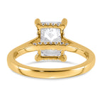 14ky Radiant Certified Lab Grown VS/SI+ G+ Complete Diamond Ring