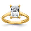 14ky Radiant Certified Lab Grown VS/SI+ G+ Complete Diamond Ring