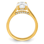 14ky Oval Certified Lab Grown VS/SI+ G+ Complete Diamond Ring