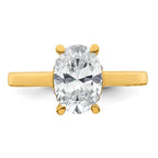 14ky Oval Certified Lab Grown VS/SI+ G+ Complete Diamond Ring