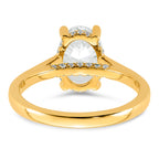 14ky Oval Certified Lab Grown VS/SI+ G+ Complete Diamond Ring