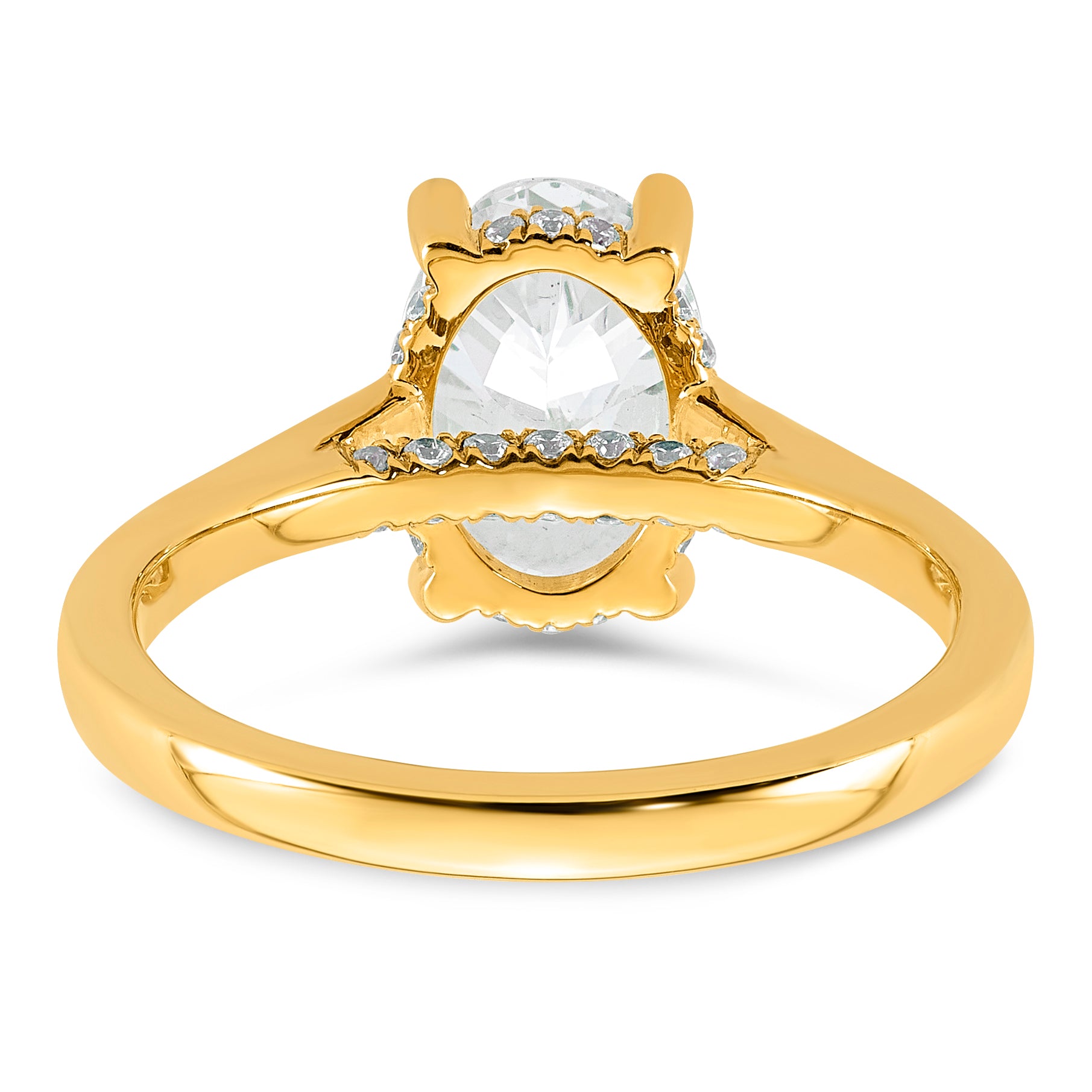 14ky Oval Certified Lab Grown VS/SI+ G+ Complete Diamond Ring