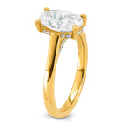 14ky Oval Certified Lab Grown VS/SI+ G+ Complete Diamond Ring