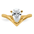 14ky Pear Certified Lab Grown VS/SI+ G+ Complete Diamond Ring