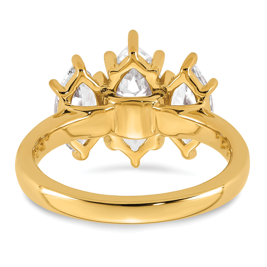 14ky Marquise Certified Lab Grown VS/SI+ G+ Complete Diamond Ring