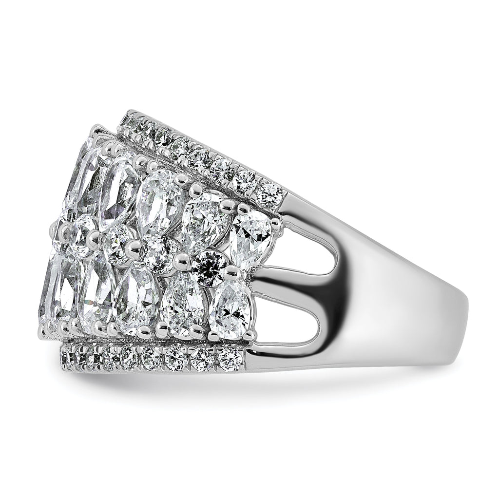 14k 3 3/4 carat Lab Grown Diamond VS+ F+ Complete Fashing Ring