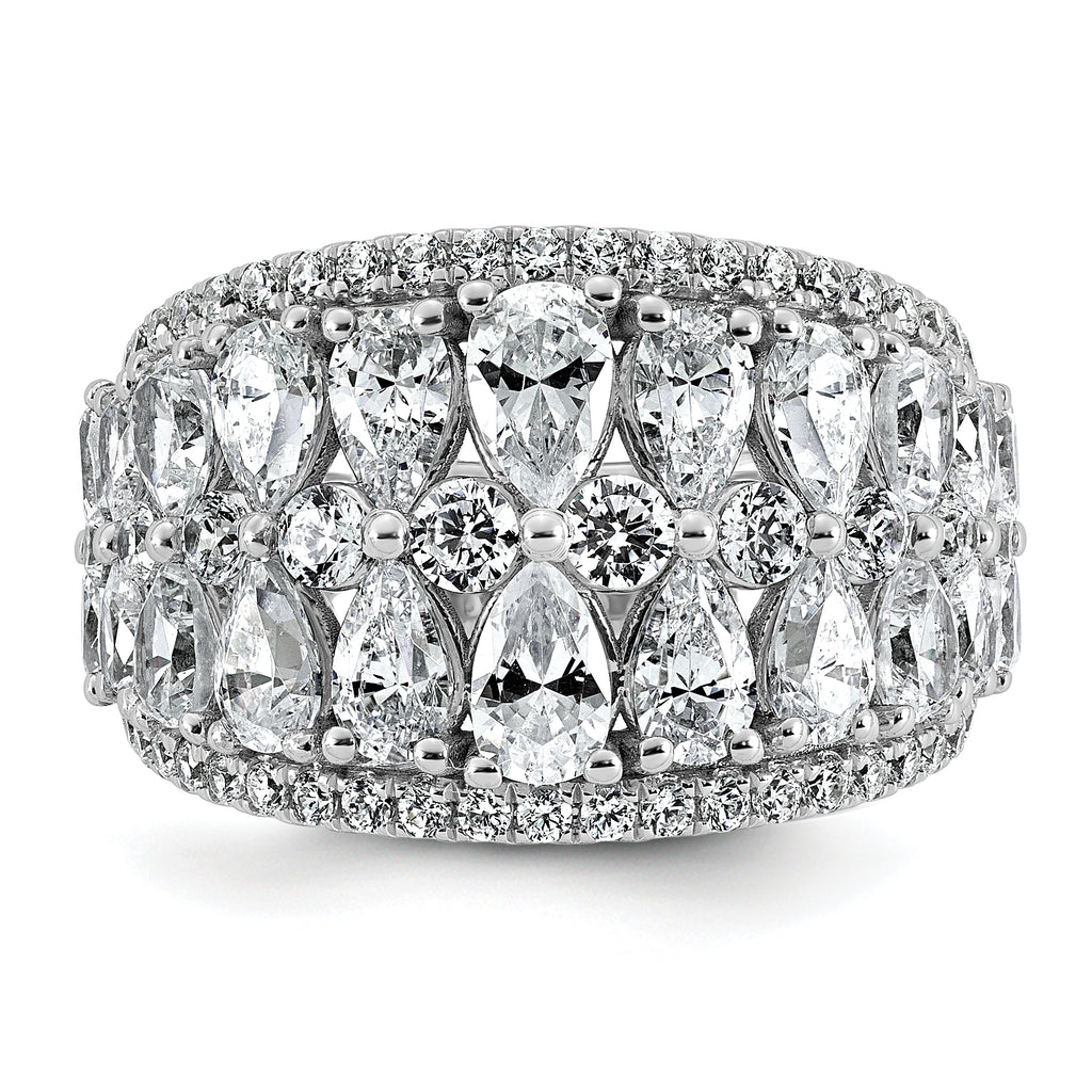 14k 3 3/4 carat Lab Grown Diamond VS+ F+ Complete Fashing Ring
