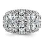 14k 3 3/4 carat Lab Grown Diamond VS+ F+ Complete Fashing Ring