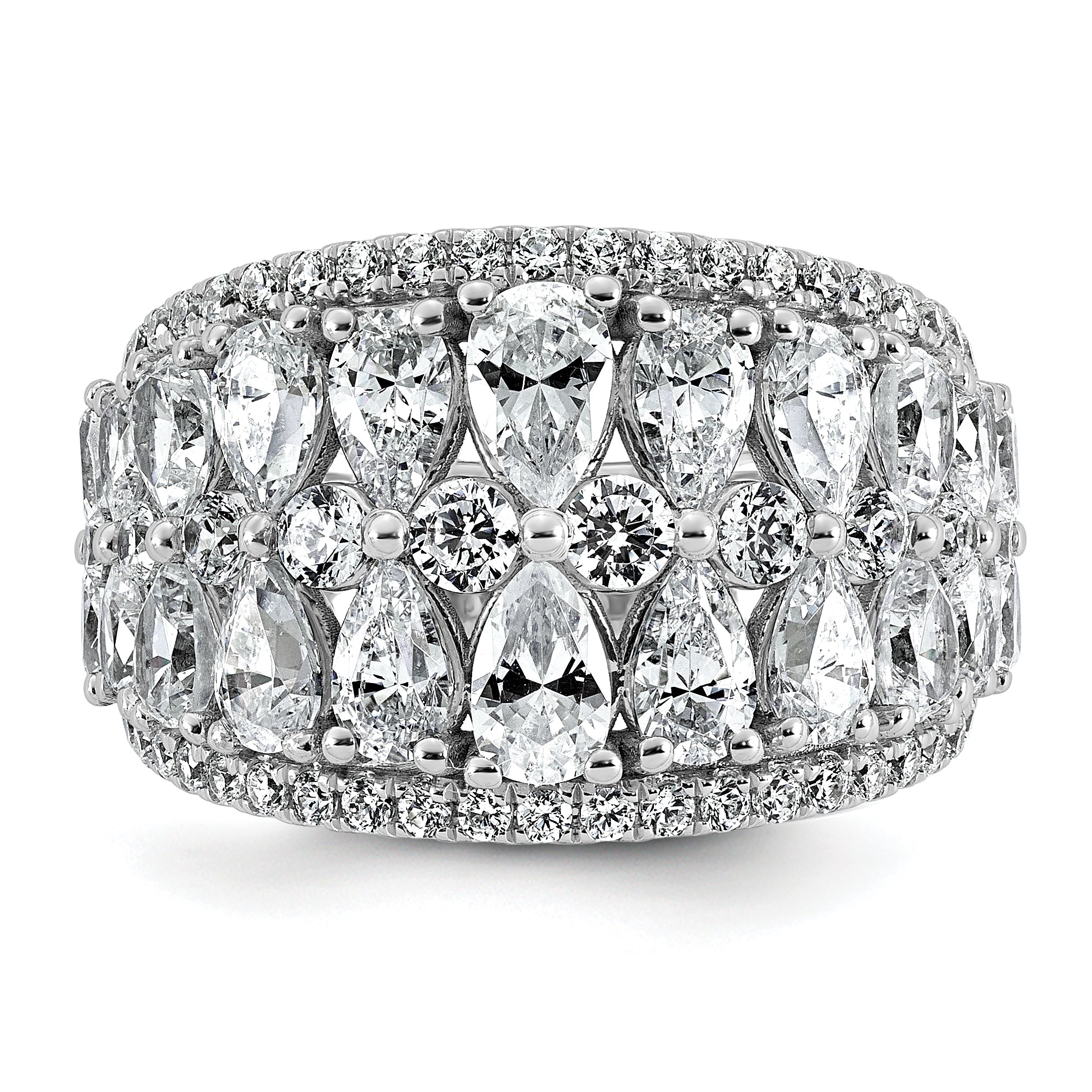 14k 3 3/4 carat Lab Grown Diamond VS+ F+ Complete Fashing Ring