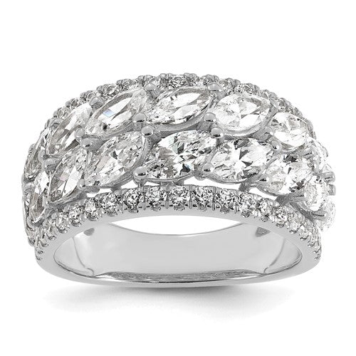 Lab-Grown Diamond Fashion Ring in 14K White Gold (3 1/4 ct. tw., VS+ F+), Size 7 - Sophia Jewelers